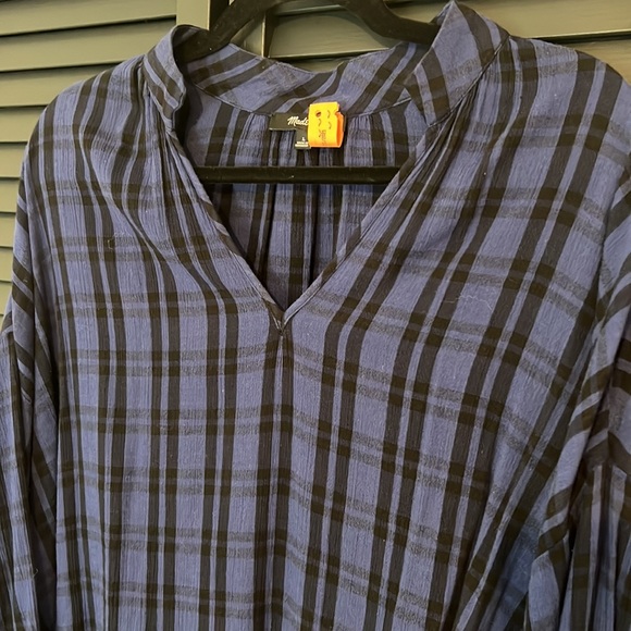Madewell plaid blouse - size L - Picture 2 of 5
